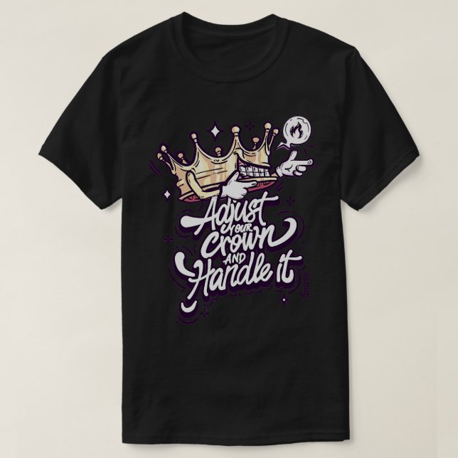 Justera Krona och hantera det T Shirt (Design framsida)