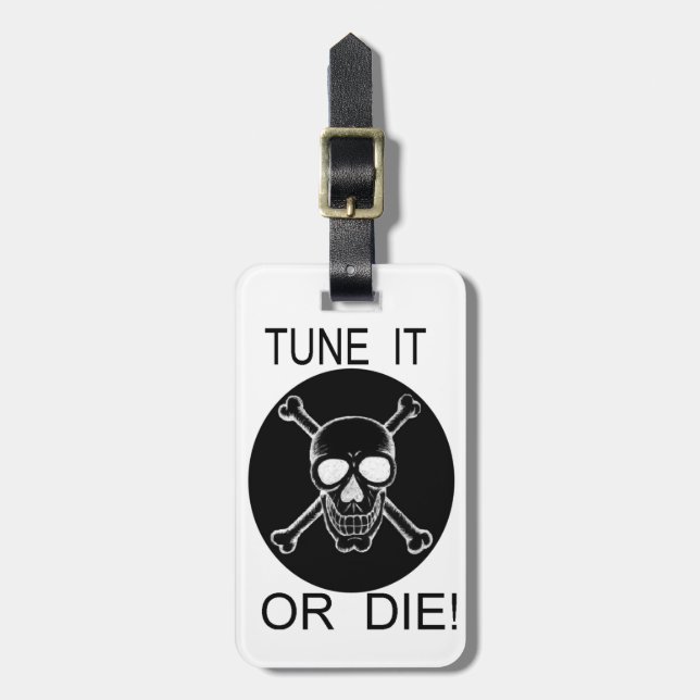 Justera Märkrn för skräppost eller Dig Circle Skul Bagagebricka (Vertikal Framsida)