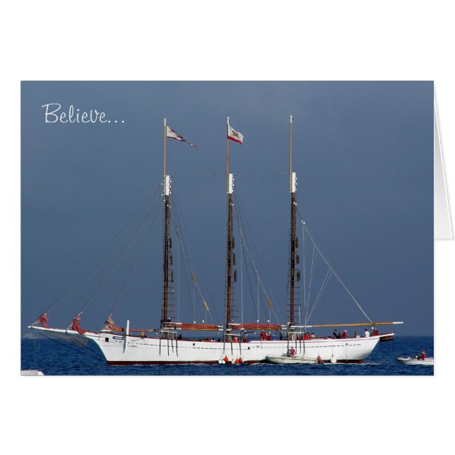 Justera vårt seglar kortet hälsningskort (Framsidan Horizontal)