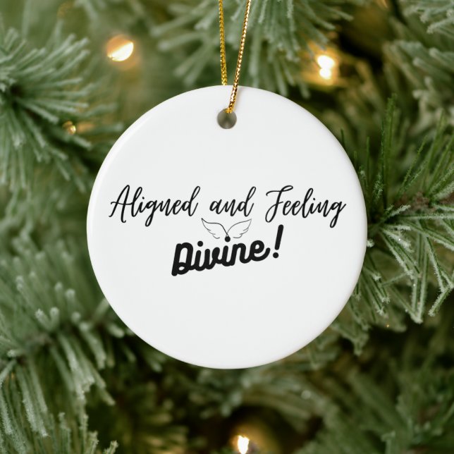 Justerad och känn gudomligt prydnadsföremål julgransprydnad keramik (Träd)