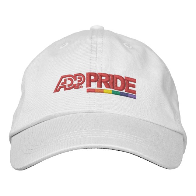 Justerbar ändpunkt för ADP-Pride - vit Broderad Keps (Framsida)