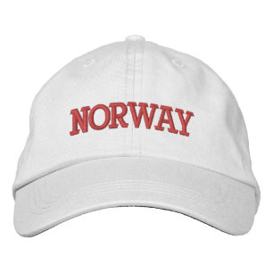 Justerbar baseballhatt för norge broderad keps