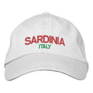 Justerbar hatt på Sardinien Broderad Keps