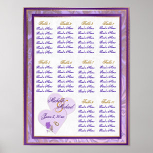Justerbart Storlekt lutnings- och Lila-sätesdiagra Poster