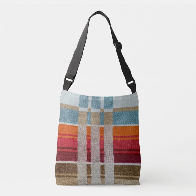 JUSTERBART TOTE - "LA PLAYA" - Mexikanska Weave Axelväska (Framsida)
