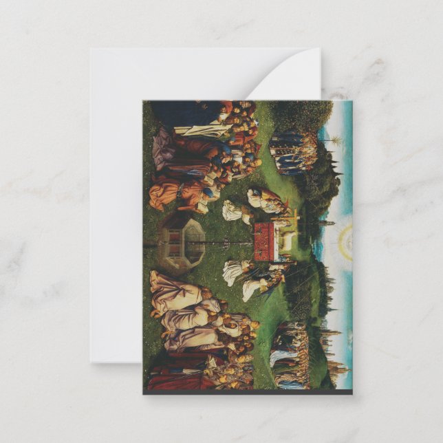 Justering av Lamb från Jan van Eyck Anteckningskort (Framsida)