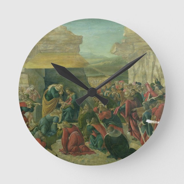 Justering av Magi, c.1480 (tempera on Panel) ( Rund Klocka (Framsida)