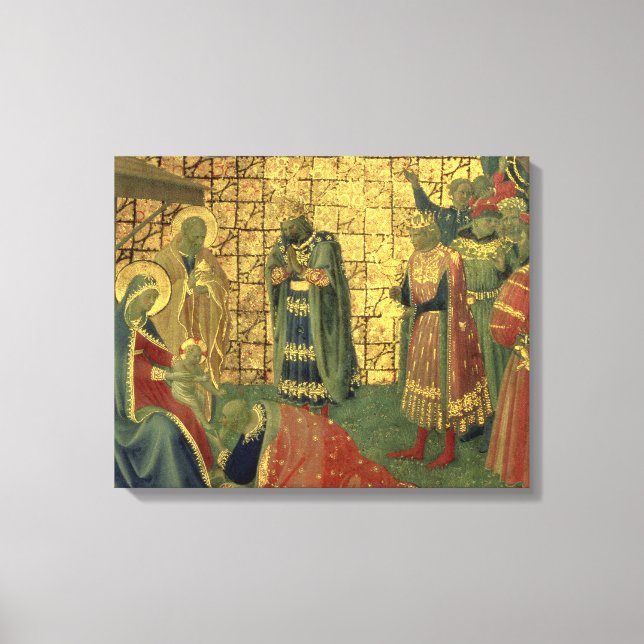 Justering av Magi, detaljer från en predella panel Canvastryck (Framsida)