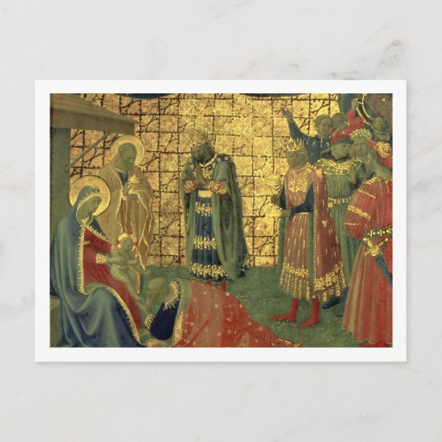 Justering av Magi, detaljer från en predella panel Vykort (Framsida)