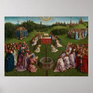 Justering av Mystic Lamb, Gent Altarpart Poster