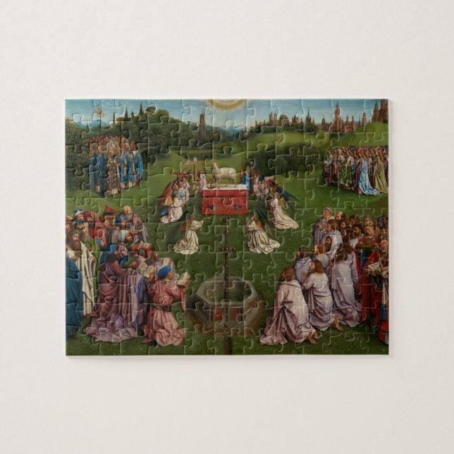 Justering av Mystic Lamb, Gent Altarpart Pussel (Horisontell)