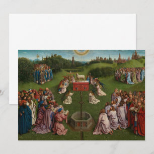 Justering av Mystic Lamb, Gent Altarpart Tack Kort