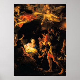 Justering av Shepherds Nativitets-Poster Poster