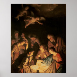 Justering av Shepherdsen, 1617 (olja på arbetsyta) Poster
