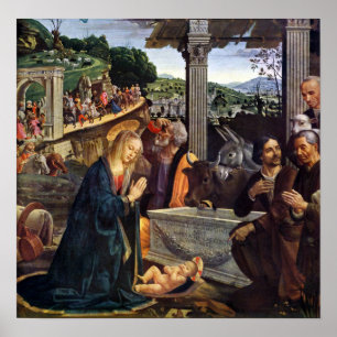 Justering av Shepherdsen - Domencio Ghirlandaio Poster