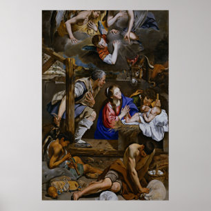 Justering av Shepherdsen - Juan Bautista Maino Poster