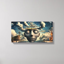 Justeringsavstånd mellan vatten hål Stretched Kanv Canvastryck