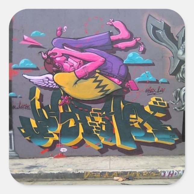 justhex fyrkantigt klistermärke (Framsida)