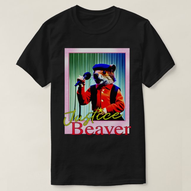 Justice Beaver T Shirt (Design framsida)