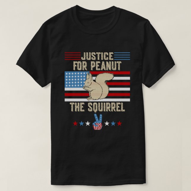 Justice For Peanut The Squirrel Shirt – Show Your  T (Design framsida)