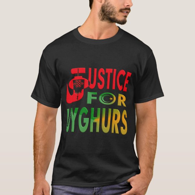 JUSTICE FOR UYGHURS T SHIRT (Framsida)