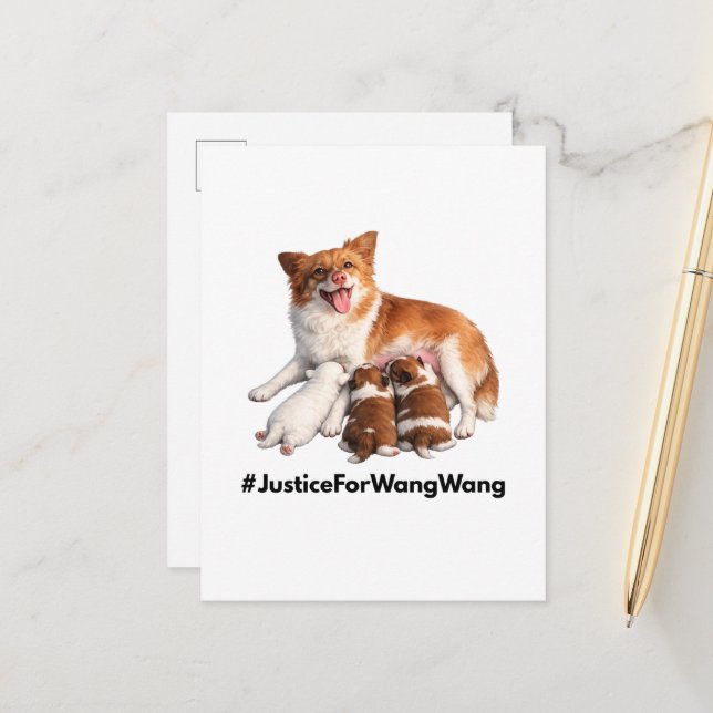 Justice for Wang Wang Vykort (Fram/Back In Situ)