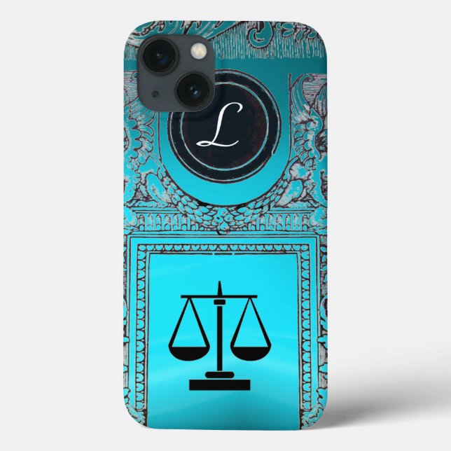 JUSTICE JURIDISK BYRÅ, ATTORNEY Monogram blue (Baksida)