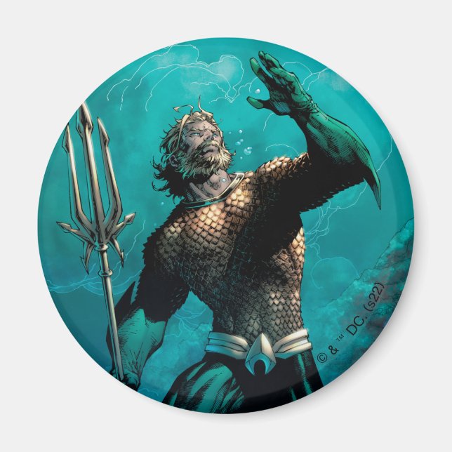 Justice League #10 Aquaman Drowned Earth Variant Magnet (Framsidan)