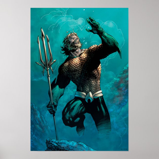 Justice League #10 Aquaman Drowned Earth Variant Poster (Framsidan)
