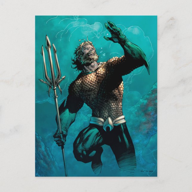 Justice League #10 Aquaman Drowned Earth Variant Vykort (Framsida)