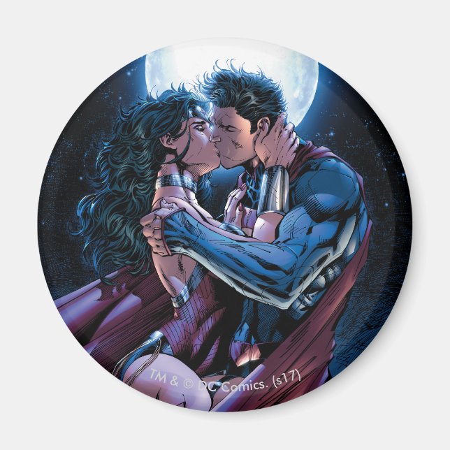 Justice League #12  Woman & Superman Kiss Magnet (Framsidan)