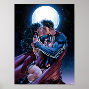 Justice League #12  Woman & Superman Kiss Poster