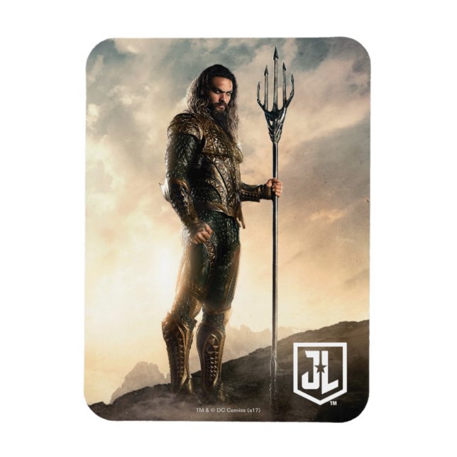 Justice League | Aquaman On Battlefield Magnet (Vertikal)