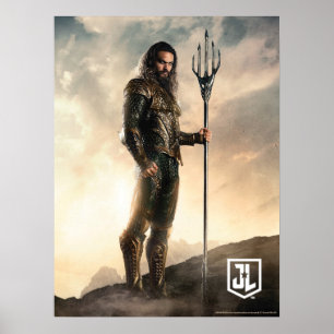 Justice League   Aquaman On Battlefield Poster
