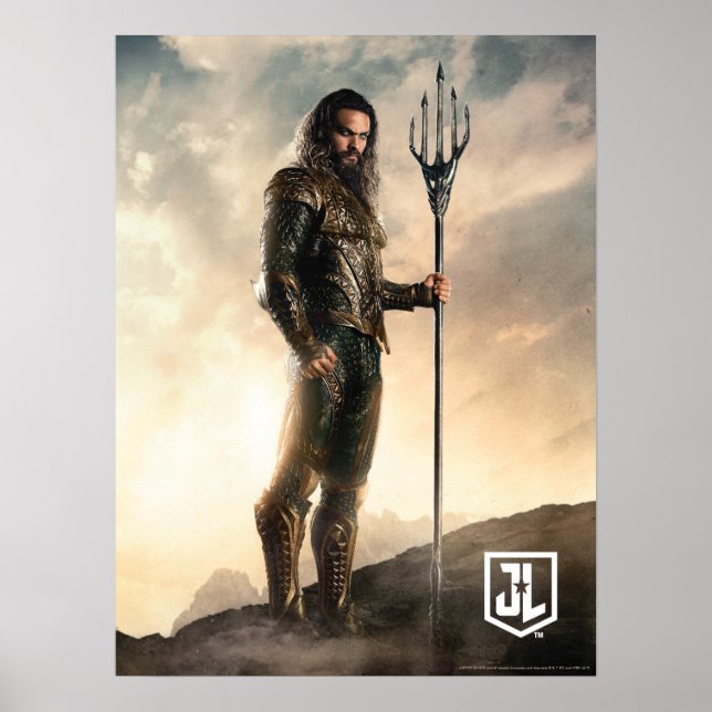Justice League | Aquaman On Battlefield Poster (Framsidan)