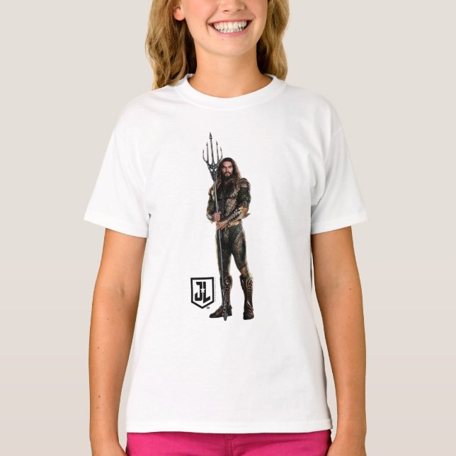 Justice League | Aquaman On Battlefield T-shirt (Framsida)