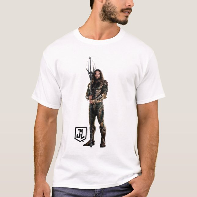 Justice League | Aquaman On Battlefield Tee (Framsida)
