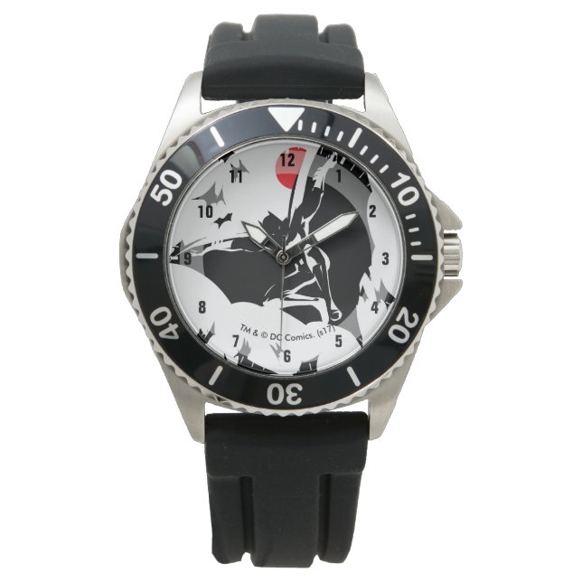 Justice League | Batman i Cloud of Fladdermöss Pop Armbandsur (Framsida)