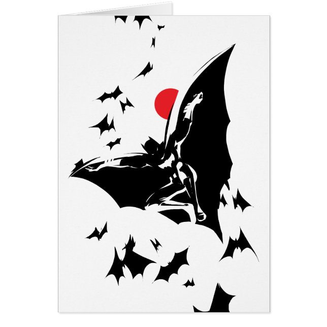 Justice League | Batman i Cloud of Fladdermöss Pop Hälsningskort (Framsidan)