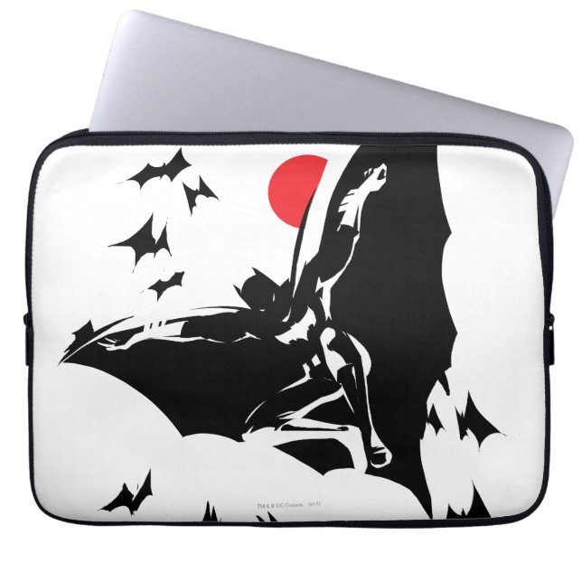 Justice League | Batman i Cloud of Fladdermöss Pop Laptop Sleeve (Framsidan)