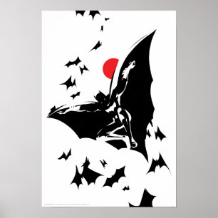 Justice League   Batman i Cloud of Fladdermöss Pop Poster