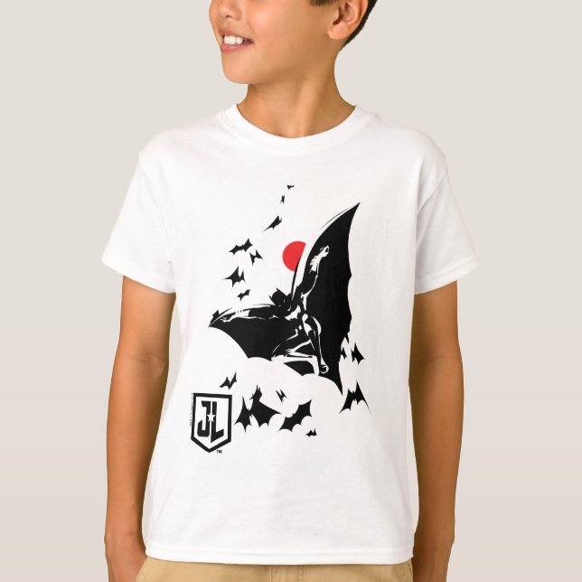 Justice League | Batman i Cloud of Fladdermöss Pop T-shirt (Framsida)