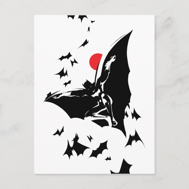 Justice League | Batman i Cloud of Fladdermöss Pop Vykort (Framsida)