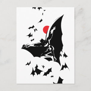 Justice League Batman i Cloud of Fladdermöss Pop Vykort