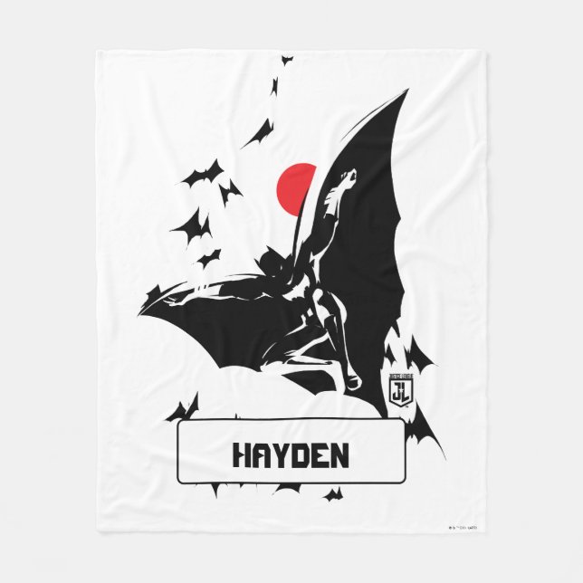 Justice League | Batman in Cloud of Bats Pop Art Fleecefilt (Framsidan)