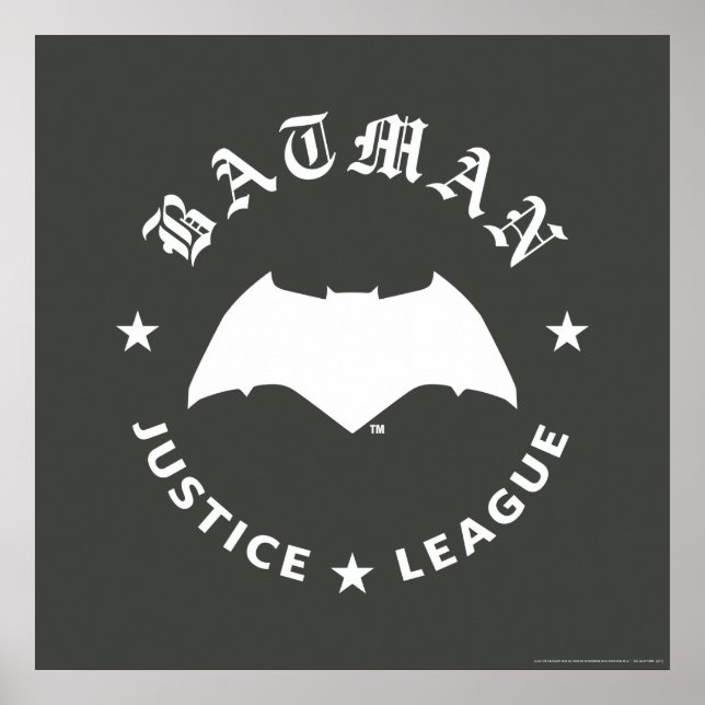 Justice League | Batman Retro Fladdermus Emblem Poster (Framsidan)