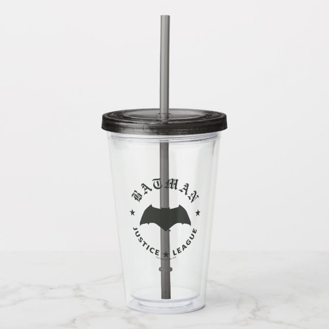 Justice League | Batman Retro Fladdermus Emblem Take Away Mugg (Framsida)
