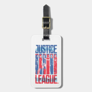 Justice League Blått och rött grupputkast Bagagebricka
