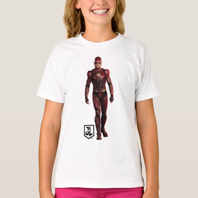 Justice League | Blixten på batteriljfält Tee (Framsida)