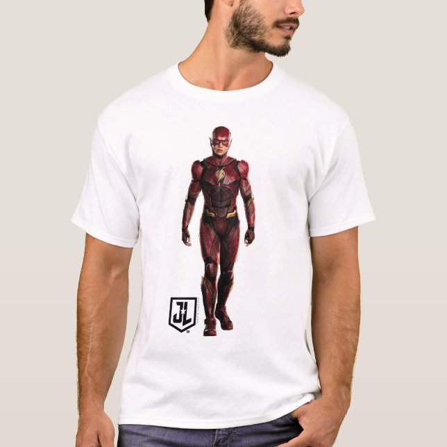 Justice League | Blixten på batteriljfält Tee (Framsida)